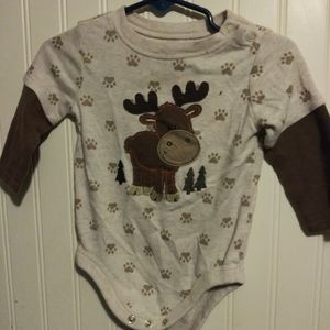 Long sleeve reindeer onesie